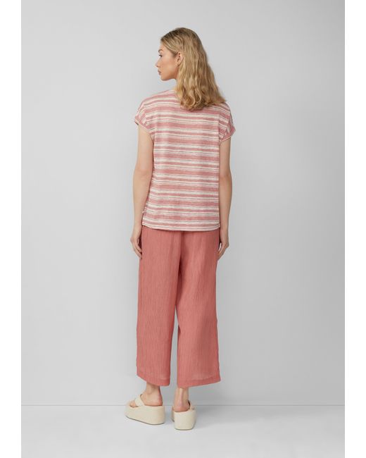 QS Pink Ringelshirt aus Viskosemix