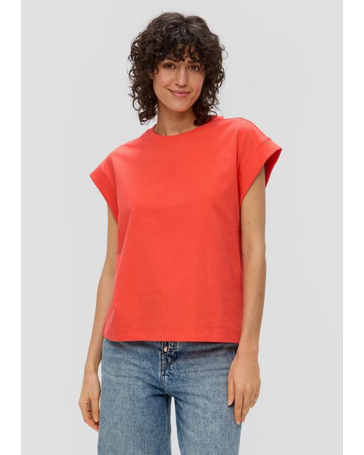 S.oliver Red T-Shirt aus reiner Baumwolle