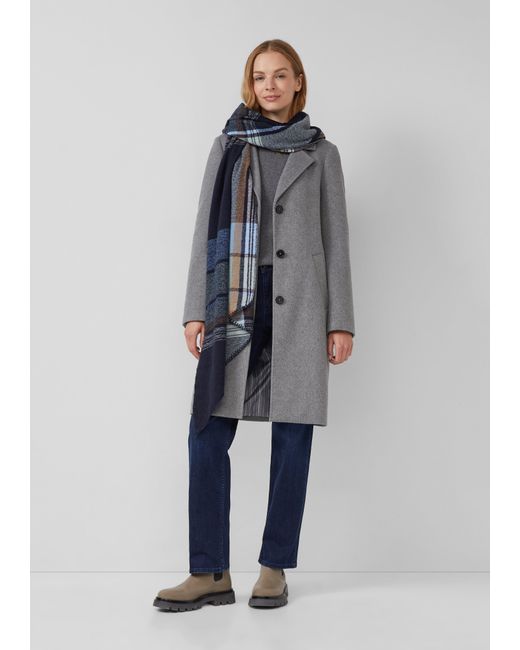 S.oliver Blue Schal mit Karo-Muster