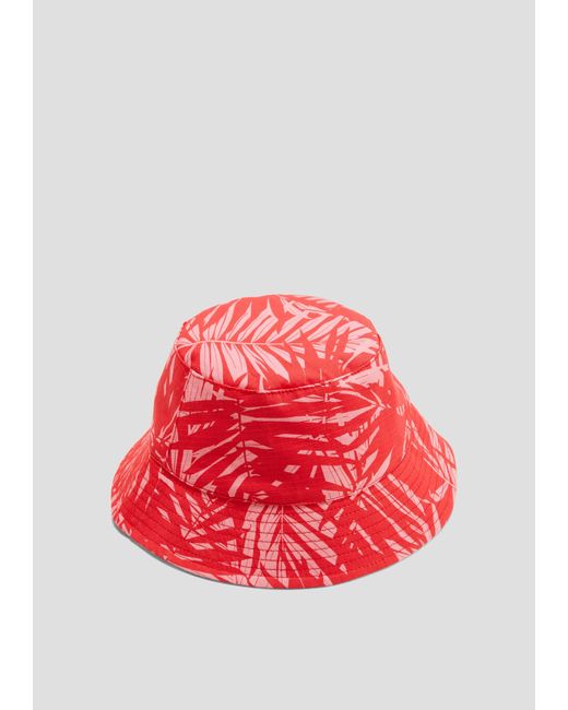S.oliver Bucket Hat mit All-over-Print in Red für Herren