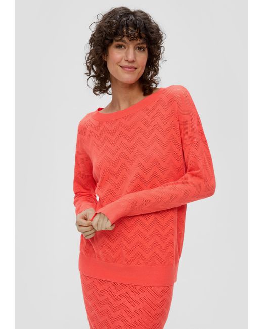 S.oliver Red Pullover mit Ajourmuster