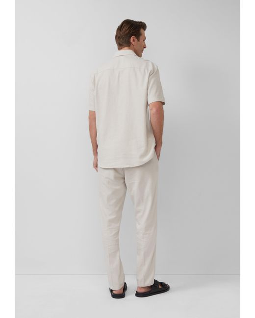 S.oliver Chino aus Leinenmix im Relaxed Fit in White für Herren