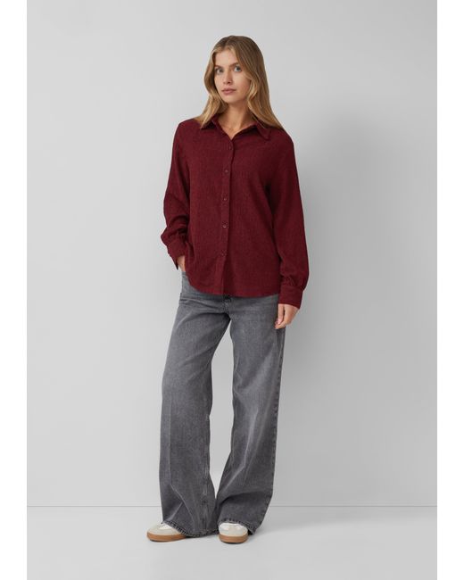 S.oliver Red Strukturierte Jersey-Bluse mit Raffung am Rücken