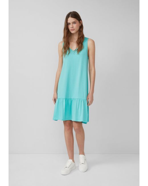S.oliver Blue Kurzes Jersey-Kleid mit Schleifendetail am Rücken