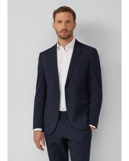 S.oliver S.O PURE: Feines Anzug-Sakko aus Stretch-Gewebe in Blue für Herren