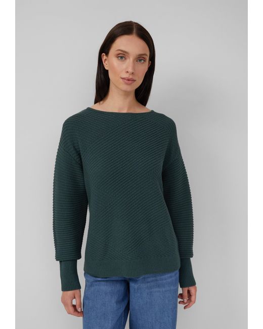 S.oliver Green Strukturierter Strickpullover in Oversize mit Rippbündchen