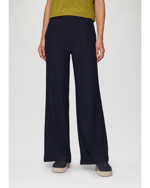 S.oliver Blue Hose mit Wide Leg aus strukturiertem Jersey