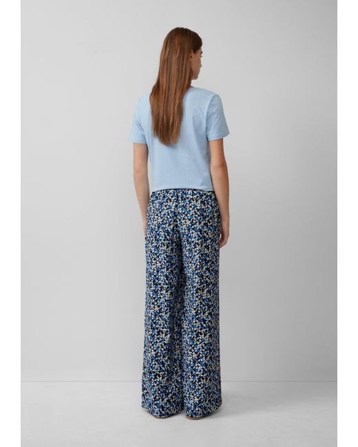 S.oliver Blue Wide-Leg-Hose im Loose Fit mit Elastikbund
