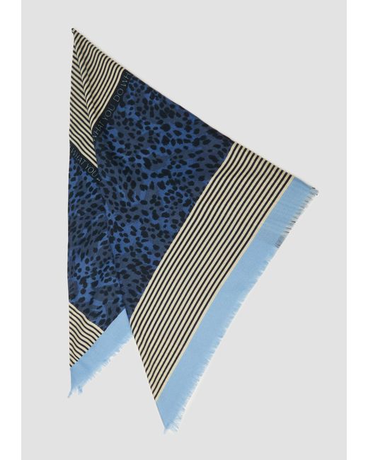 S.oliver Blue Tuch mit Leo-Print