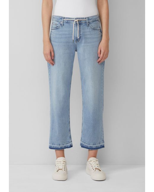 S.oliver Blue Cropped-Jeans Karolin / Regular Fit / Mid Rise / Straight Leg / offener Saum