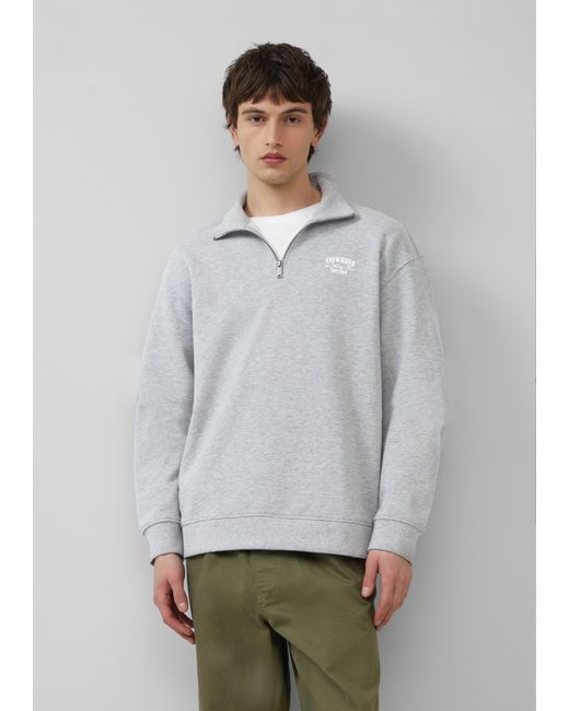 QS Stehkragen Sweatshirt mit Reißverschluss und Frontprint in Gray für Herren
