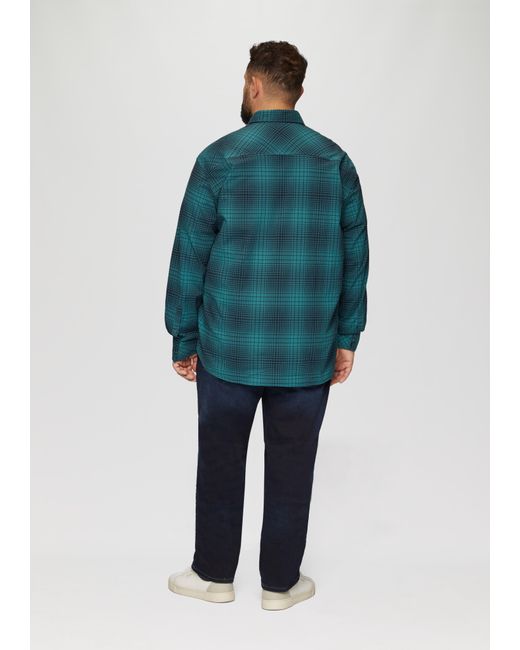S.oliver Hemd mit Button-Down-Kragen aus Baumwollstretch in Green für Herren