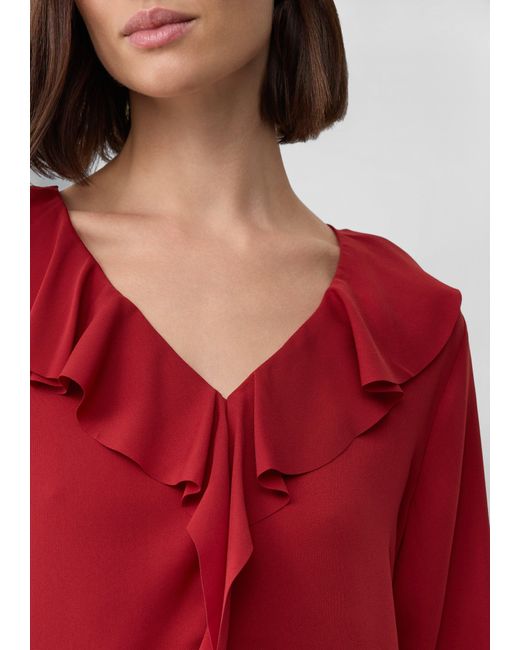 S.oliver Red Volant-Bluse mit langen Ärmeln