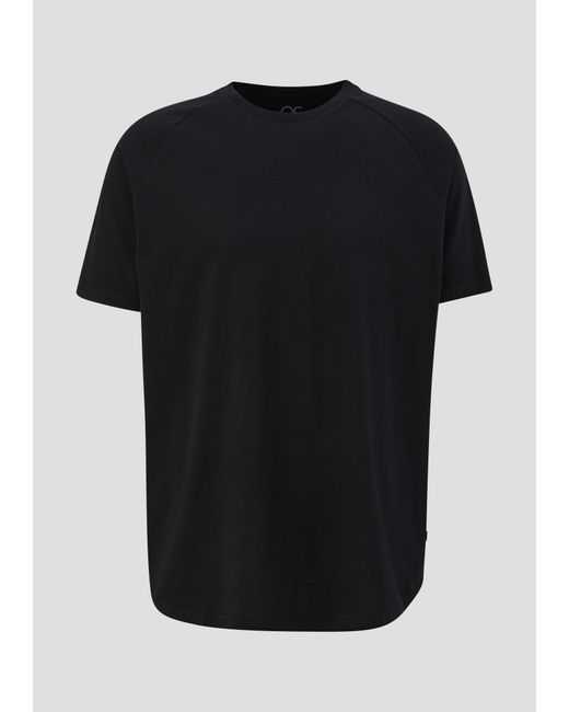 QS Klassisches T-Shirt aus reiner Baumwolle in Black für Herren