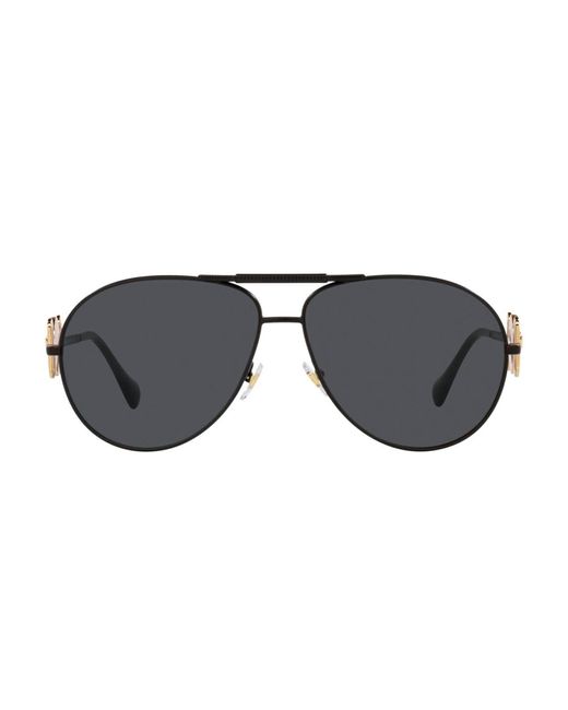 Versace Ve2249 126187 Aviator Sunglasses in Black Lyst