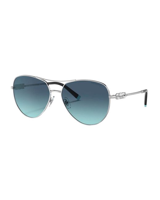 Tiffany & Co. 3083b 60019s Aviator Sunglasses in Blue | Lyst