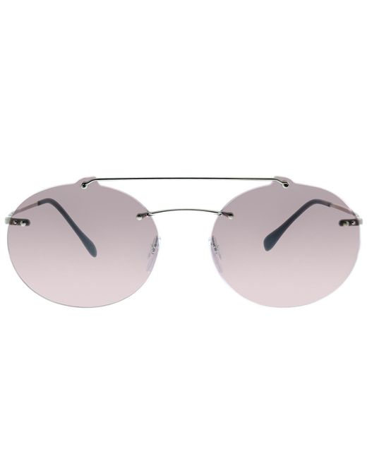 Prada Linea Rossa Metallic Lifestlye Ps 56ts Oval Sunglasses