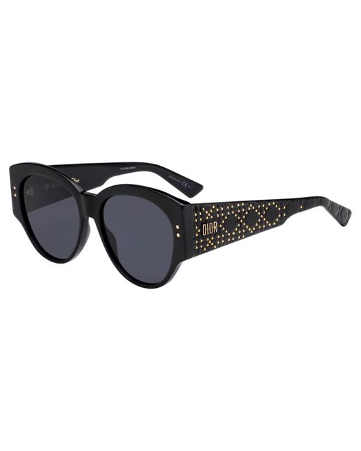 Dior Gray Lady Studs 2 Round Sunglasses