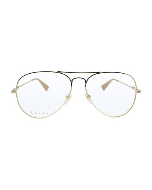 Gucci Metallic Gold Aviator Glasses