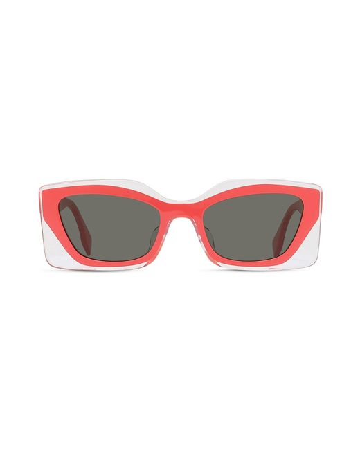 Fendi Fe40034u 66n Geometric Feel Sunglasses in Green - Lyst