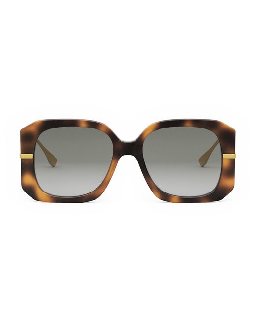 Fendi Black Fe 40065 I 55b Butterfly Sunglasses