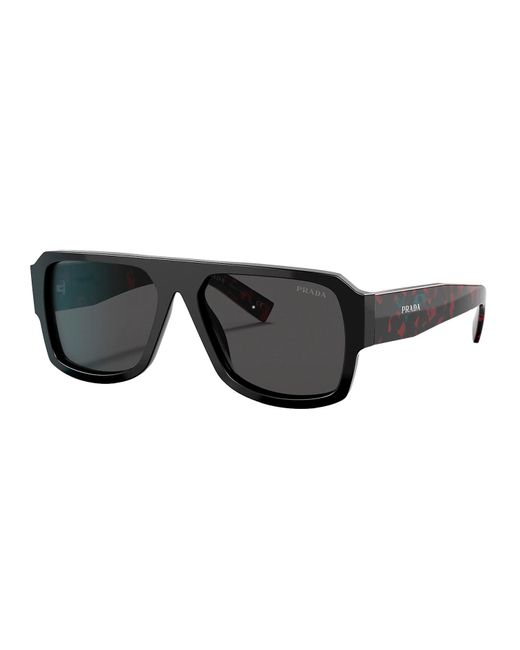 Prada Pr 22ys 1ab5s0 Navigator Sunglasses in Grey (Gray) for Men Lyst