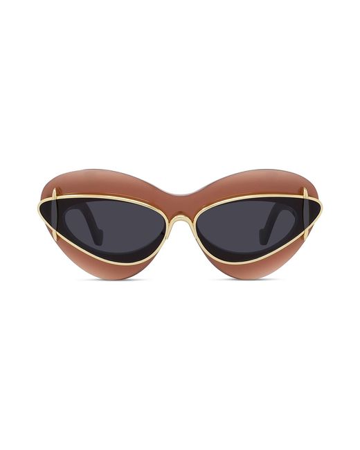 Loewe Black Double Frame Lw40119i 66a Cat Eye Sunglasses