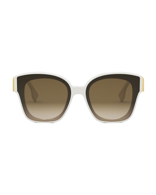 Fendi Black Fe 40098 I 25f Square Sunglasses
