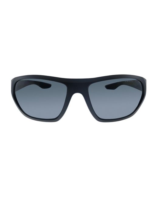 Prada Linea Rossa Black Ps 18us 1bo5z1 Wrap Polarized Sunglasses for men