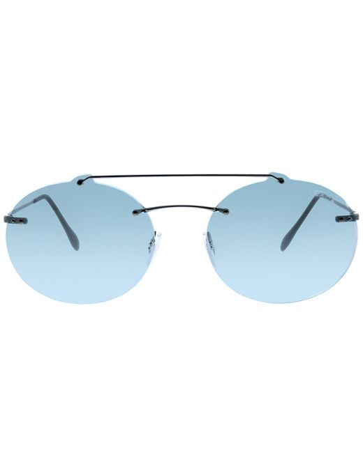 Prada Linea Rossa Blue Lifestlye Ps 56ts Oval Sunglasses