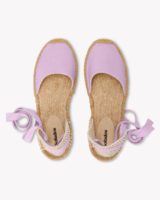 Soludos Pink The Lauren Lace Up - Seasonal - Lavender Purple