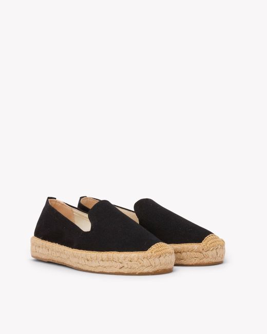 Soludos Multicolor Platform Smoking Espadrille | Woven Color | Noche Black