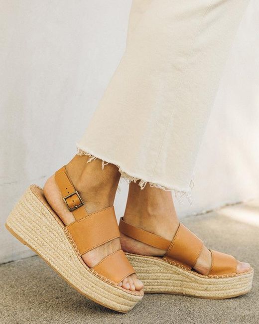 Soludos Carmel Wedge in Natural | Lyst
