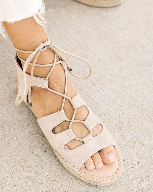 Soludos Sedona Ghillie Espadrille Sandal in Natural Lyst
