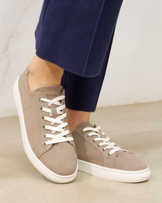 Soludos Blue Ibiza Canvas Sneaker | Cafe Taupe