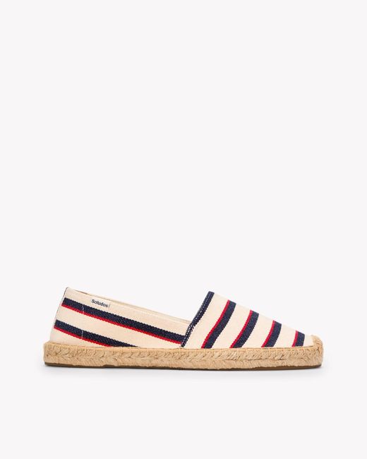 Soludos Multicolor The Original Espadrille - Classic Stripes - Ivory / Navy / Red