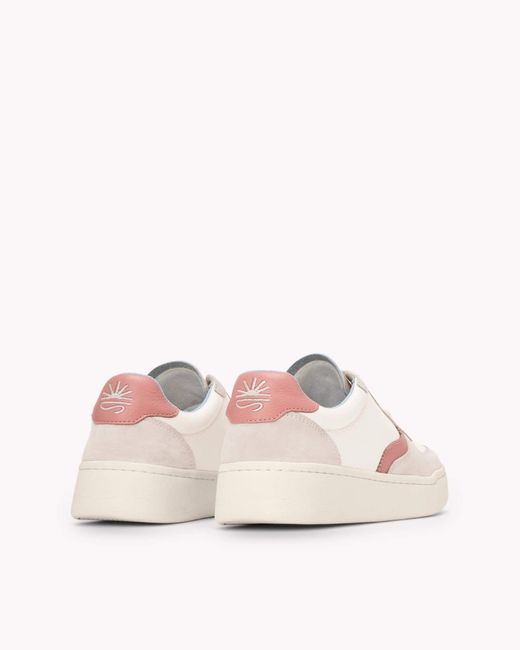 Soludos Natural The Roma - Classic - White / Pink / Light Blue