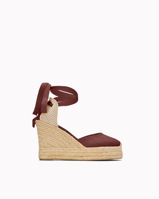 Soludos Pink The Platform Wedge - Classic - Castaño Brown