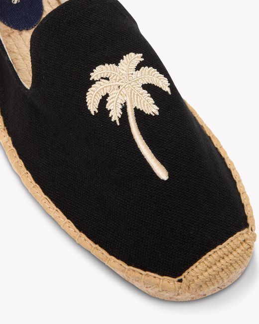 Soludos Multicolor The Smoking Slipper - Embroidery / Palm Tree - Black for men