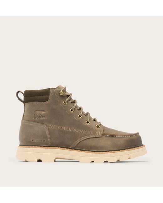 Sorel Brown Lark-47 Moc Toe Waterproof Boots for men