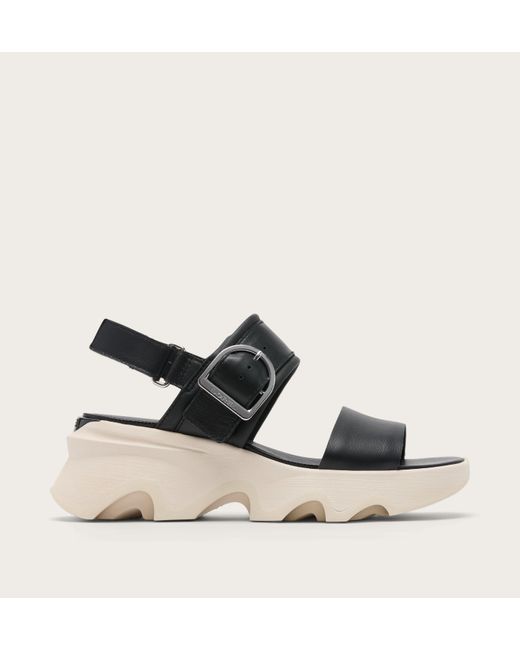 Sorel Black Kinetic Impact Wedge Sandal