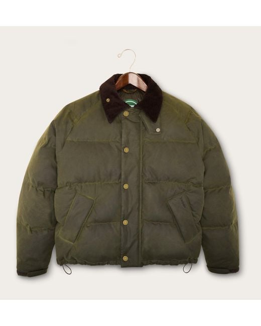 Sorel Green X Barbour Transport Wax Puffer Jacket