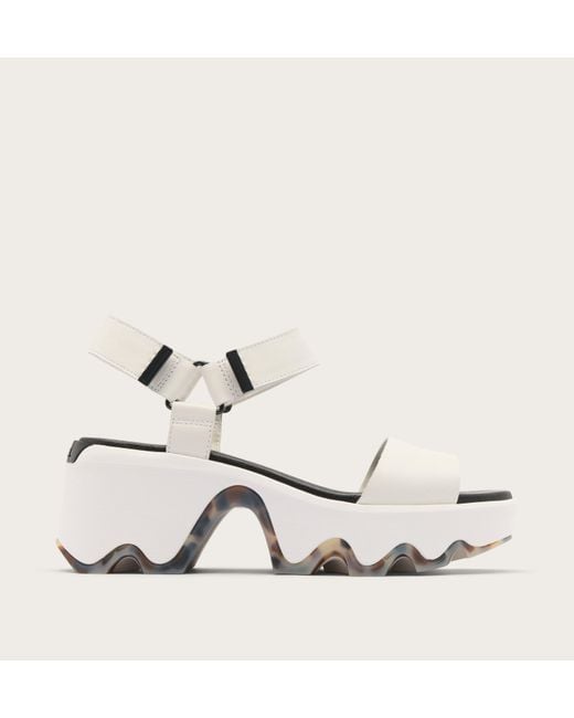 Sorel White Kinetic Aura Y-Strap Sandal