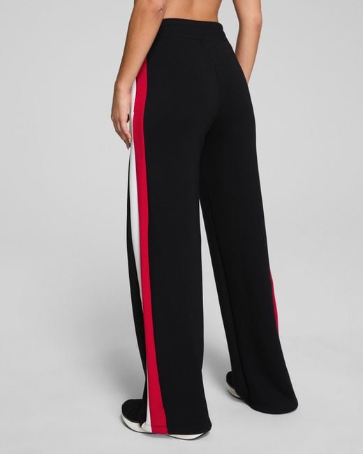 Spanx Black Airessentials® Colorblock Wide Leg Track Pant