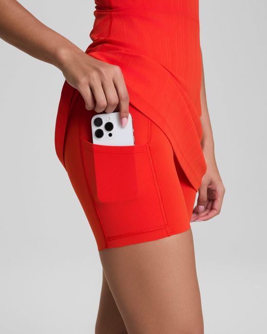 Spanx Red Shape Get Moving Rib Tank Dress