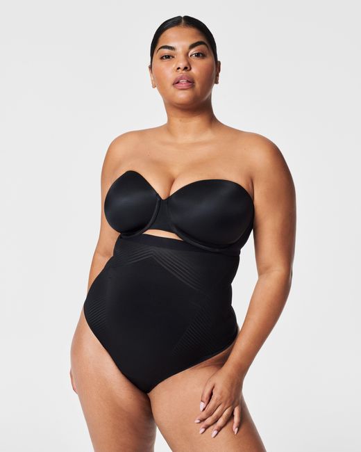 Spanx Black Shape Invisible High-Waisted Thong