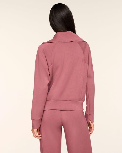 Spanx Pink Airessentials Half Zip Top