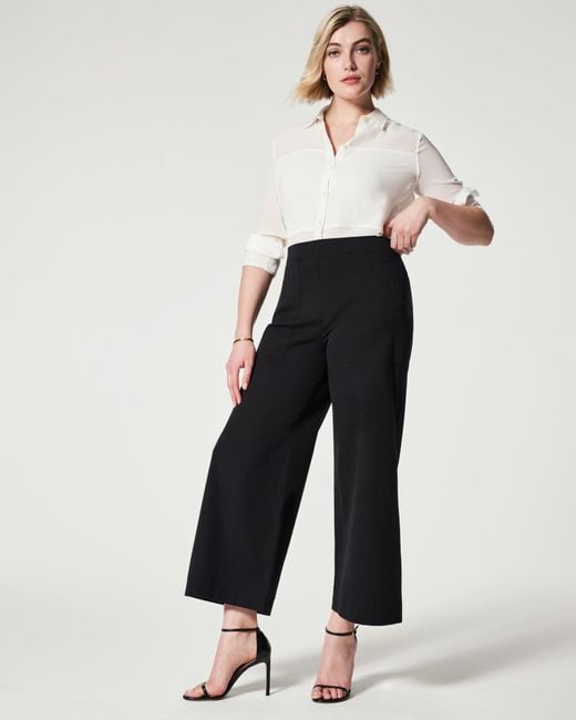 Spanx On-the-go Wide Leg Pant in White