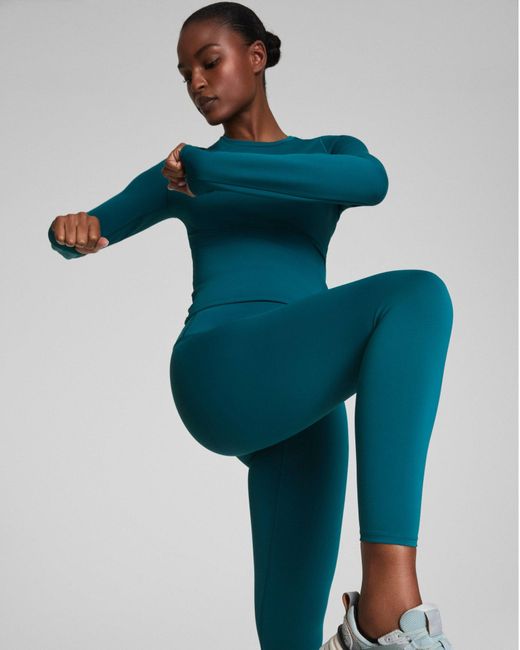 Spanx Green Shape Booty Boost 7/8 Leggings With Secretsweat Tech