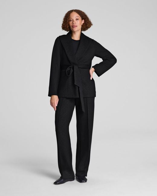 Spanx Airessentials Luxe Straight Leg Pants With Shimmer in Blue | Lyst Spanx Airessentials Luxe Straight Leg Pants With Shimmer in Blue | Lyst